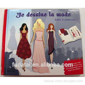 FDT custom fashion design drawing stencil concealed wire-o book